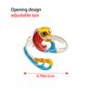 Adjustable Sewing Hook Peacock Yarn Guides Knitted Ring Sewing Accessories Crochet Loop Open Ring