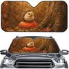 Talayituse Funny Family Dogs Print Windshield Sunshade for Car SUV Truck Foldable Uv Ray Reflector Front Window Sun Shade Visor Shield Cover