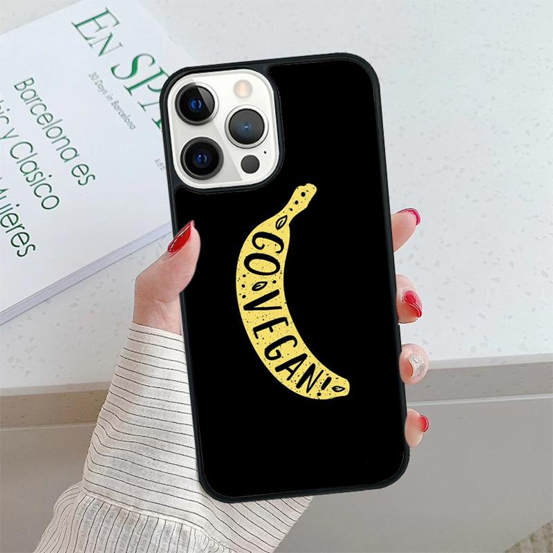Vegan Vegetarian Phone Case Cover For iPhone 17 Air 15 16 16e 14 13 Pro Coque 12 11 Pro Max For Apple PLUS Fundas
