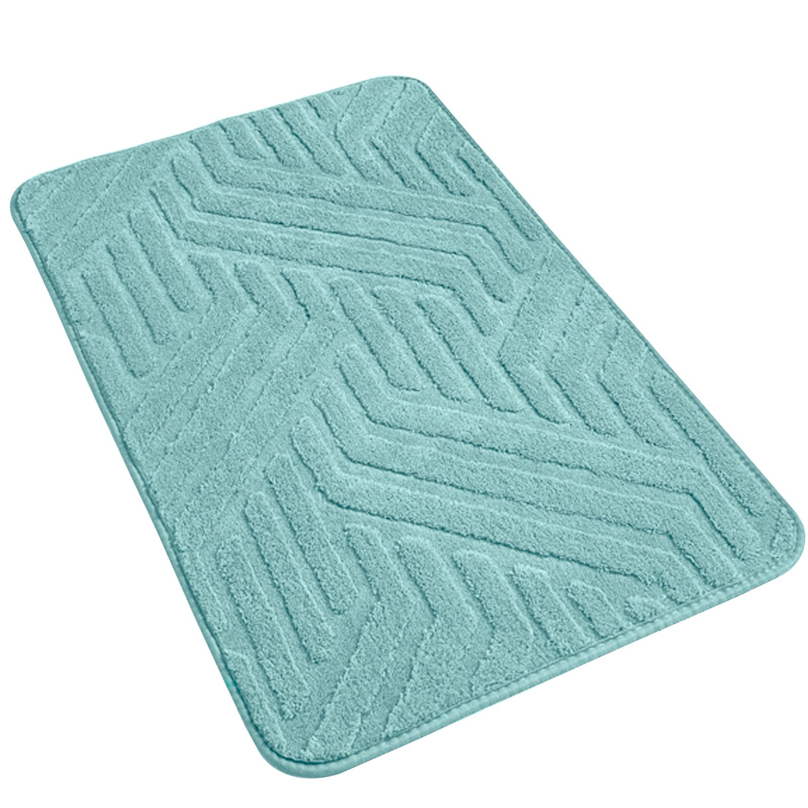 

AYO Bath for Entryways and Bathrooms Mat, Absorbent, Washable, Quick-Drying, Fluffy, Microfiber, Non-Slip, 4060cm, Large, Green, зелёный