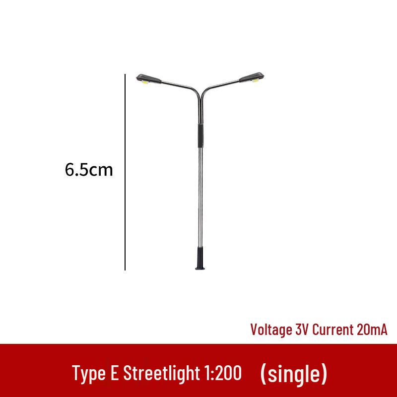 Luminous Double Arm Elbow Street Lamp Model - E Type Sand Table Multiple Designs