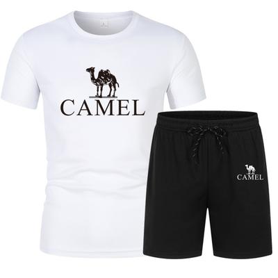 Trening Haine de vară pentru bărbați Set de haine sport Tricou din două piese Pantaloni scurți Haine de atletism de marcă Îmbrăcăminte sport cu uscare rapidă