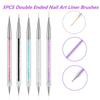 Resin Nail Art Palette with 5 Pcs Nail Art Brushes, Nail Polish Mixing Palette Double-Ended Dotting Pen Nail Art Liner Brush for Nail Art