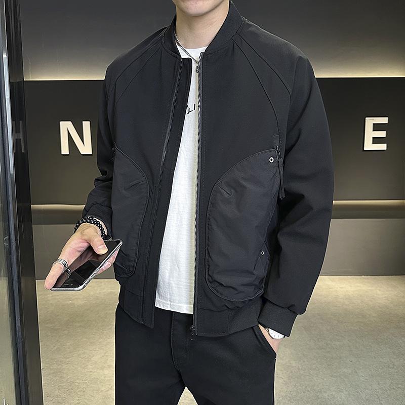 

Осенние и зимние куртки из утолщенного хлопка для мужчин, облегающие, простые, повседневные, красивые и универсальные, стеганые куртки с воротником-стойкой для мужчин 4XL