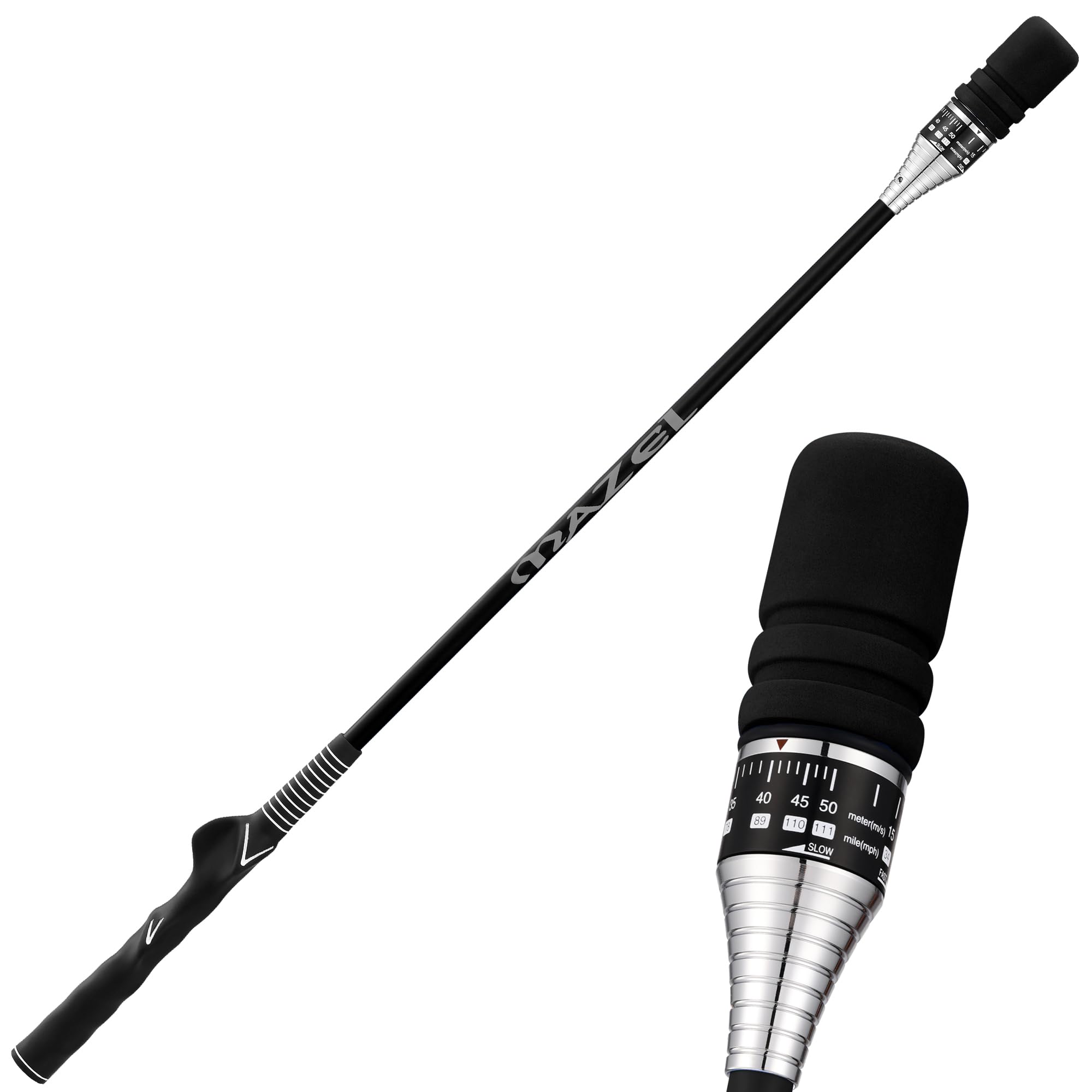 

MAZEL Оборудование для тренировки гольф-свинга Регулируемое Звуковое Оборудование для тренировки скорости гольф-свинга Тренажер для гольф-свинга Тренировочная бита для гольфа Тренировка гольфа в помещении