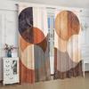 2pcs Morandi Minimalist Geometric Decorative Curtains   Sunshade and Privacy Protection Pole Type Curtain
