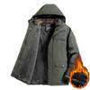 Men's thickened solid color cotton coat, men's youth outdoor thickened cotton jacket, winter large size cotton coat, mid-length top jacket