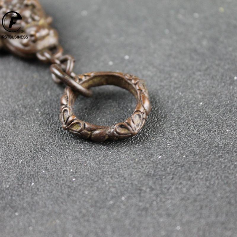Antique Brass Mythical Beast Pi Xiu Statues Retro Copper Ring Brings wealth Small Statue Desktop Decoration Accessories Ornament