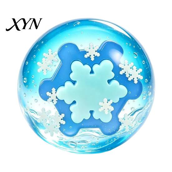 Clear Ball Sensory Toys Christmas Stress Toy, Anxiety Relief with Santa Reindeer Holiday Party Favors Tree Snowflake Figure, Soft Squeeze Fidget Toy
