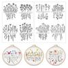 A4 Water-soluble Self-adhesive Non-woven Embroidery Fabric with Daisy Floral Pattern