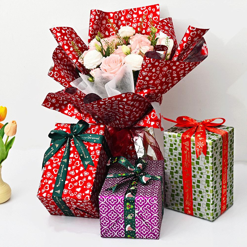 5m/10m Waterproof PVC Gift Wrapping Paper Christmas Birthday Floral Packaging Paper Moisture Proof Oil Resistant Craft Paper