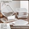 Rust Proof Stainless Steel Storage Box Fine Mesh Fruit Filter Basket Food Strainer  Rice Washing