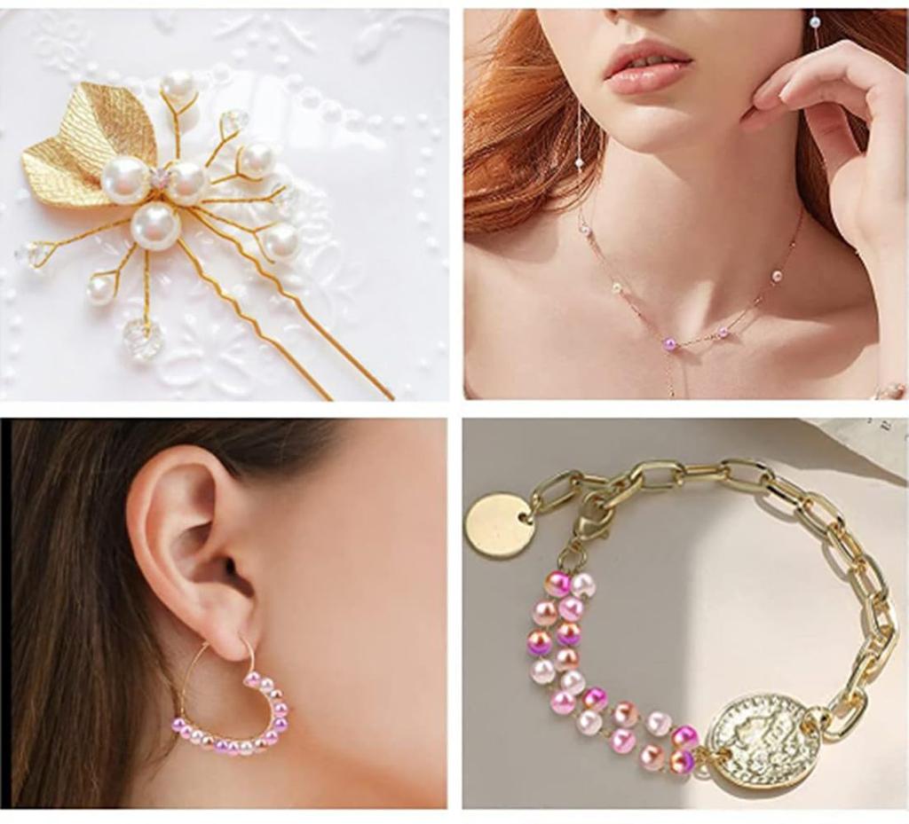 BetterJonny 24-Farben Perlen, 6mm Doppelloch Farbige Perlen aus Glas, Runde Perlen für Bastelarbeiten, DIY-Zubehör und mehr, ca.. 1680 Stück