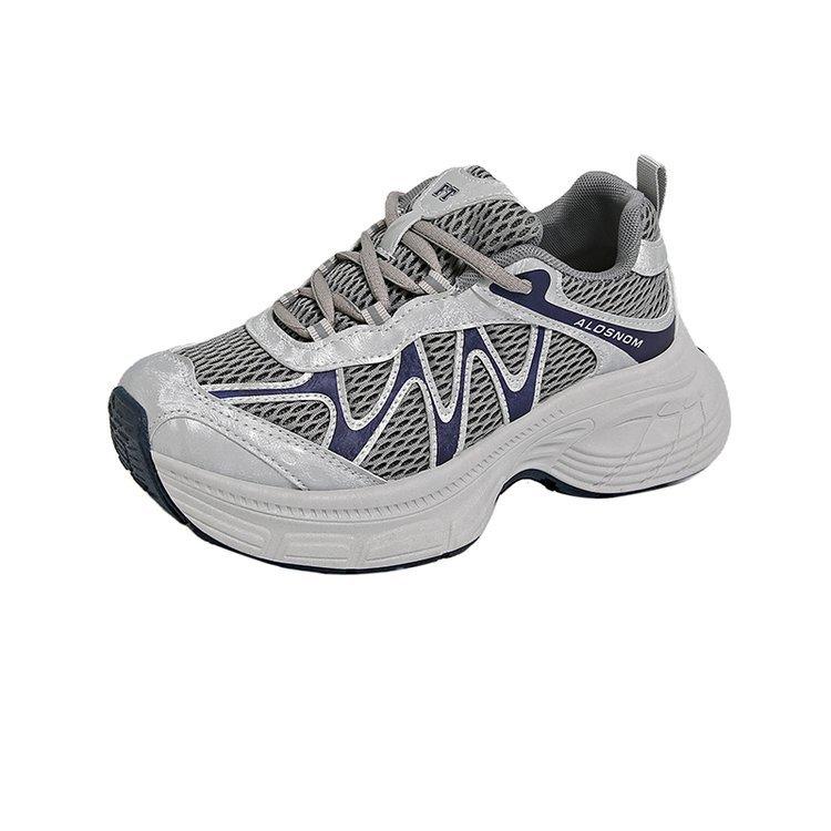 

Versatile trend dad shoes Korean version platform 2025 new summer fashion casual shoes Internet celebrity breathable sports women 35 синий