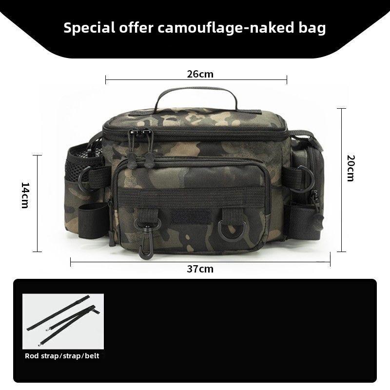 "Luya Multifunctional Waterproof Fishing Gear Waist & Messenger Bag – Large Capacity Rod & Storage Bag"