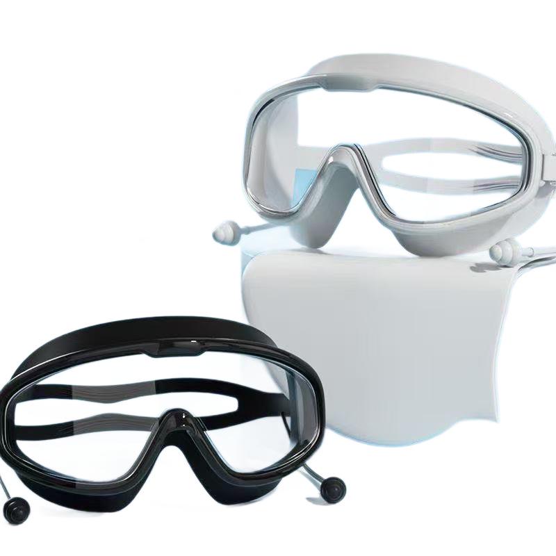 Unisex Large Frame Waterproof Anti-Fog Professional Swim Goggles