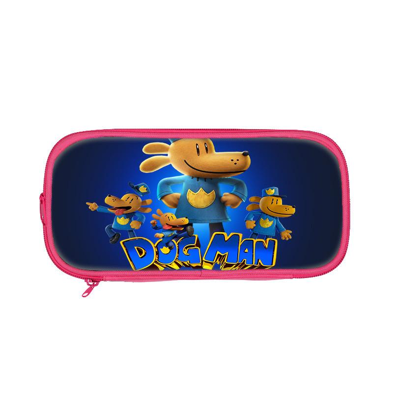 Dog Mans Cat Cartoon School Pen Bag With Durable Polyester For Elementary Students