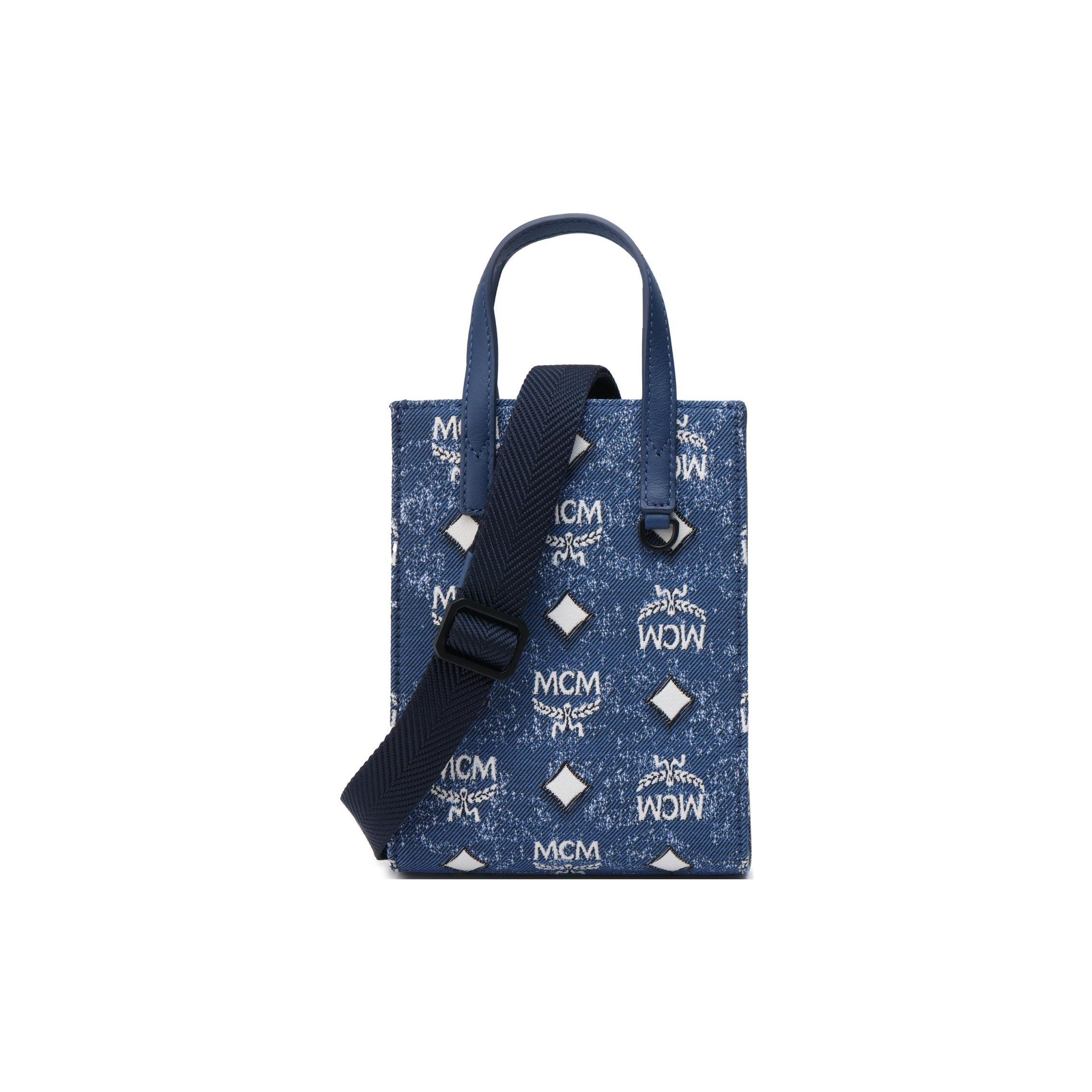 

MCM Logo Print Adjustable Detachable Shoulder Strap Jacquard Leather Tote Bag Women Tote Bags MMTDSTA02LE001 Basic Set (Bag+Dust Bag)