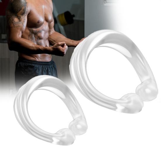 2Pcs Convenient Dildo Ring Soft Safe Foreskin Corrector Adult Sex Supply for Bedroom