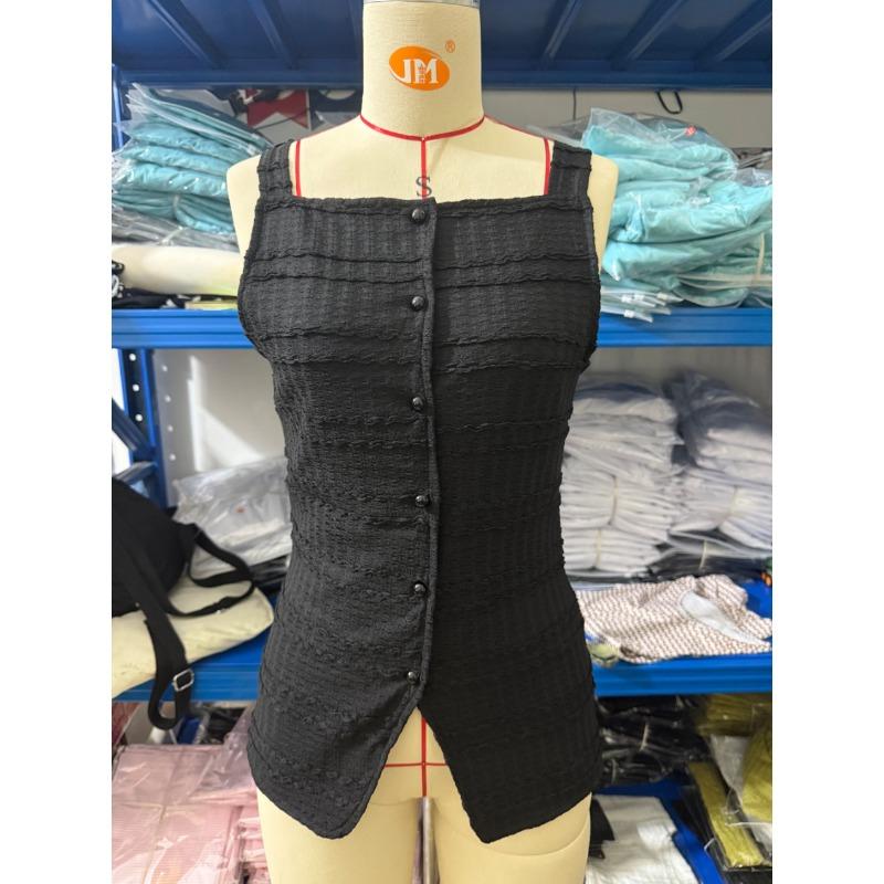 Sexy Summer Shirt Women's Shoulder Strap Style Solid Color Slim Fit Sleeveless Vest Top Women's Clothing