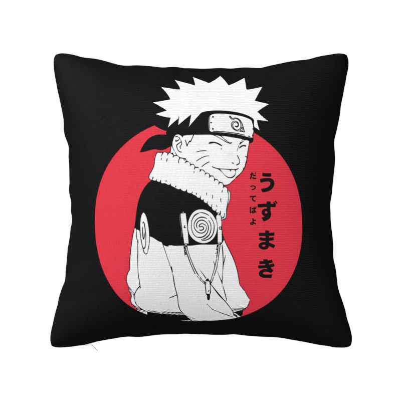 Custom Nordic Uzumaki Anime Cushion Cover Polyester Harajuku Manga Pillow Case