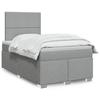 VidaXL Slatted Bed Base with Mattress Light Grey 120x200cm Fabric 3290448