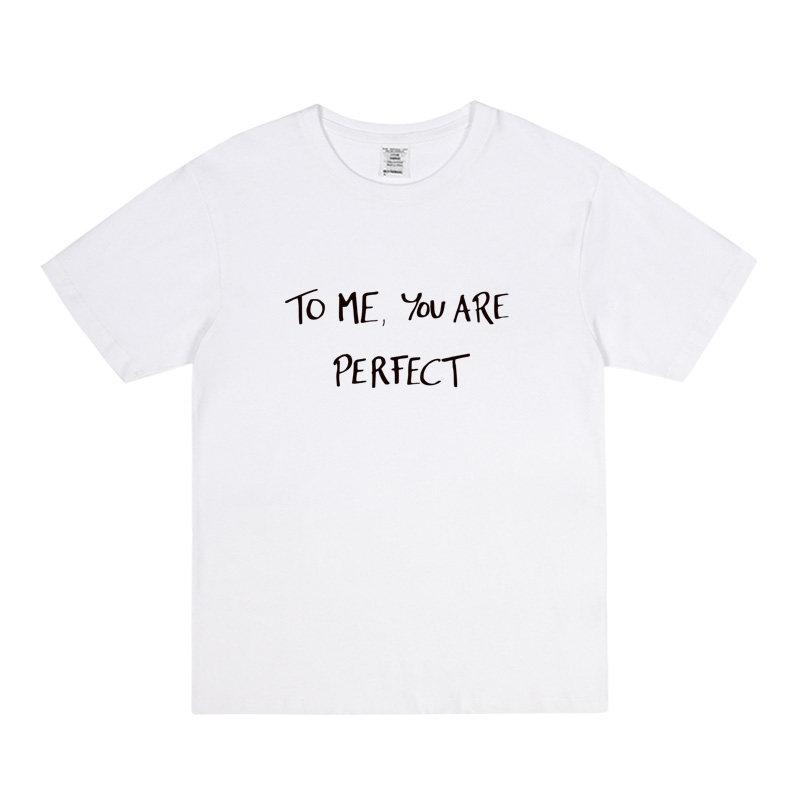 Love Actually Movie Short sleeved T-shirt for Men and Women, Loose Letter Printed Couple Half Sleeve, Pure Cotton