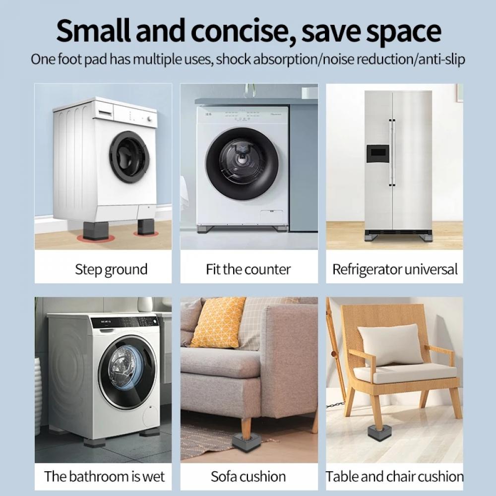 4Pcs /setStrengthen Washing Machine Anti Vibration Pads Rubber Feet Legs Mat Silent Washer Dryer Furniture Support Dampers Stand