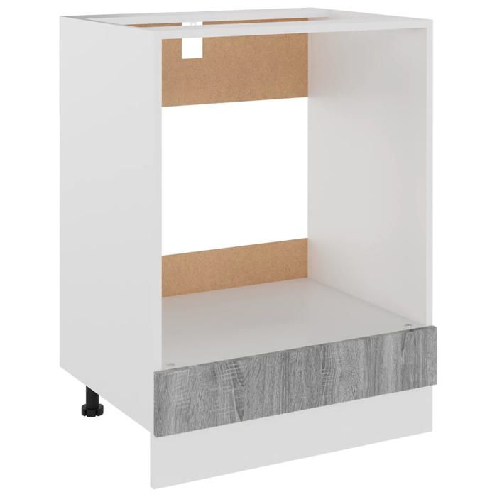 VidaXL Meuble de four "Riga" Gris Sonoma 60 x 46 x 81,5 cm Bois d'ingénierie 825835