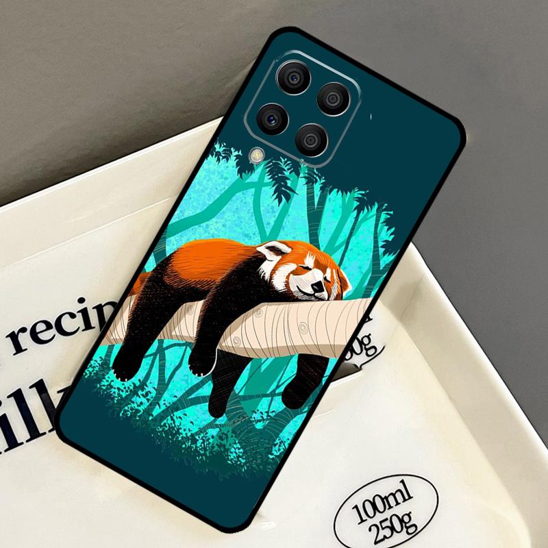 Red Panda Cute Animal Case For Samsung Galaxy M15 M55 M12 M13 M14 M54 M23 M16 M11 M21 M31 M20 M34 M52 M32 M36 M56