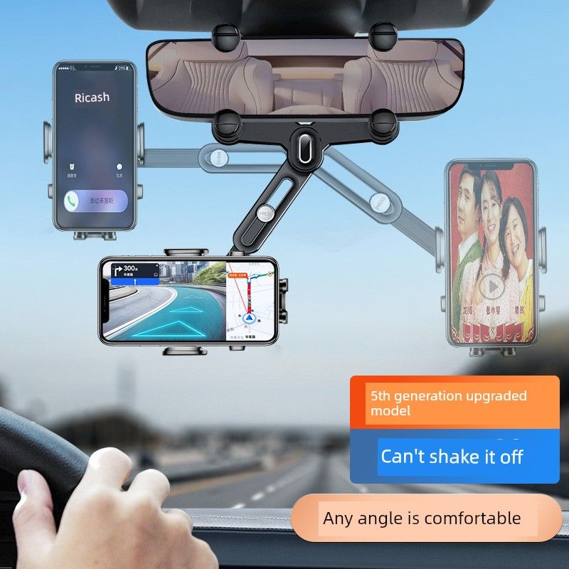 Rearview Mirror Clip-On Car Navigation Mount Phone Holder Car Phone Mount Car Phone Holder