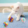 Cat Toys Plush Ball Toy Pet Bouncy Bell Ball Cat Scratching Ball Self Hi Ball Playing Cat Colorful Woolen Ball Amuse Pet Toys