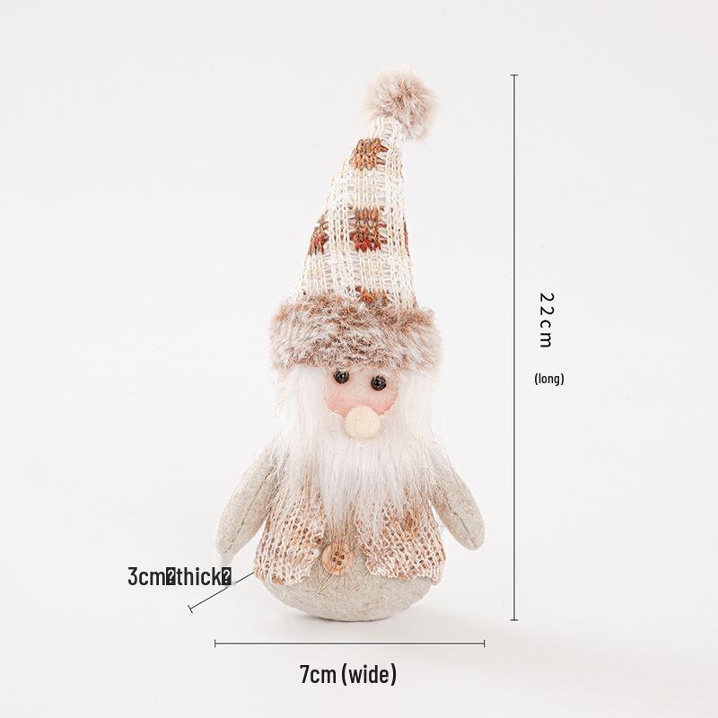 

Christmas Snowman Ornament with Knitted Hat and Scarf