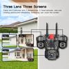 AIOOK V380 Camera WIFI Triple Lens HD 15MP Light Alarm IP CCTV Colour Night Vision Waterproof Outdoor Camera Two Way Intercom