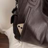 Faux Leather Tote Bag with Dual Zipper Pockets Adjustable Shoulder Strap Women's Everyday Fashion Handbag