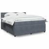 Maison Exclusive - Rete a doghe per letto e materasso Grigio scuro 200x200cm Velluto