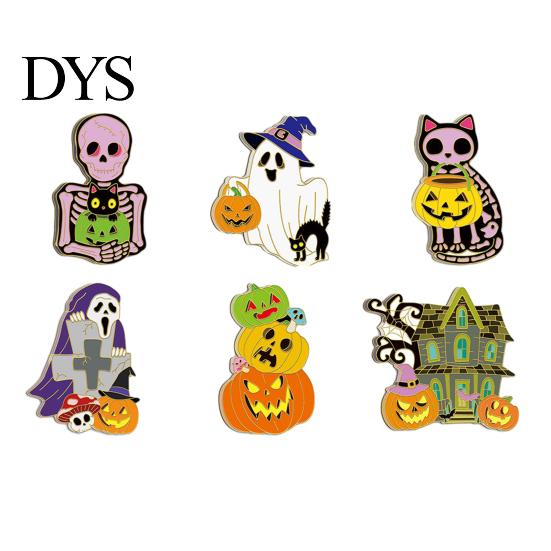 Decorative Magnets for Metal Surfaces 6 Pcs Halloween Refrigerator Magnets, Grim Reaper Pumpkin Skull Ghost Spooky Decor Home Reusable Magnetic
