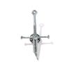 Broken Sword Shaped Brooch Badge, Unisex Personalized Retro Style Jewelry Accessory, Daily Dressing Decoration.