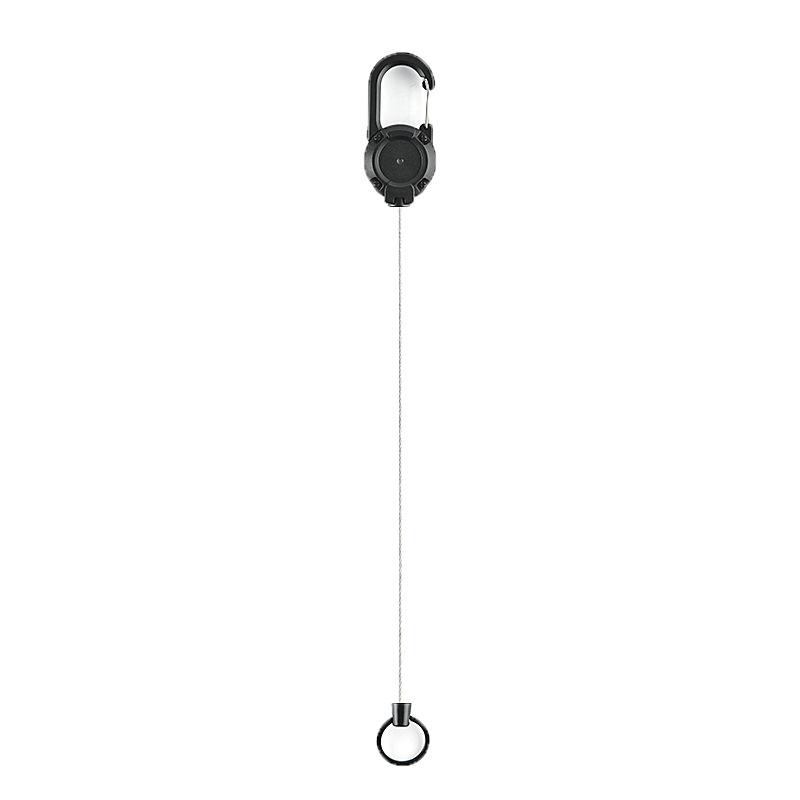 1 pièce Sac à dos Tactique Boucle en U à Tirage Facile Porte-clés Rétractable Simple Noir Extérieur Portable Fil d'Acier Boucle à Ressort Quatre Couleurs