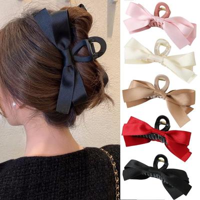 1 Stück Mode Schleife Haarspangen für Frauen Elegant Pferdeschwanz Zopf Haarspangen Süße Haarnadeln Hai-Klammer Mädchen Haarschmuck