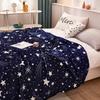 Mysterious Starry Sky Galaxy Star Throw Blanket Ultra Soft Lightweight Plush Flannel Nap Blanket for Couch Bed Sofa Chair Office