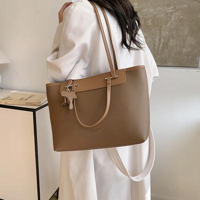 Classic Fashion Advanced Feeling Bag New Western Style Simplicity Solid Color Versatile Single Shoulder Bag