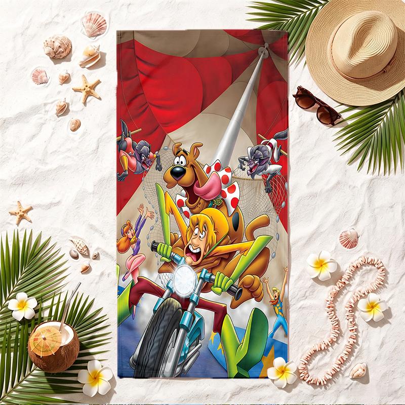 Scooby-Doo Soft Beach Towel Stylish Beach Pool Towel for Summer Seaside Vacation Travel