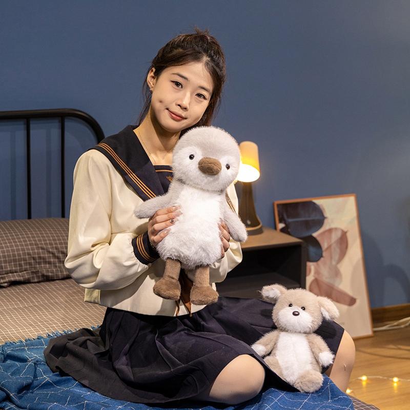New Kawaii Great White Goose Penguin Dog Animals Plush Toys Pillow Baby Comfort Home Bed Decor Dolls Birthday Gifts For Kids