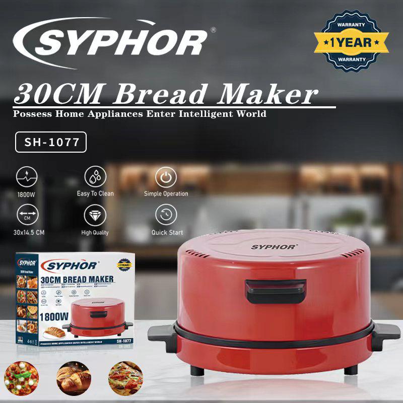 SYPOHOR 30CM Electric Pizza & Steak Maker Toaster Oven for Home Use