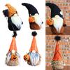 Kürbis-Gnom-Puppen Figuren mit Kürbis Halten Gesichtslose Gnom-Puppen Eine Gemütliche Plüschdekoration für Herbst- und Halloween-Partys