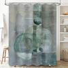 Modern Abstract Bathroom Shower Curtain Set Green Blue Geometric Design for Bathtub Decor Buy on .