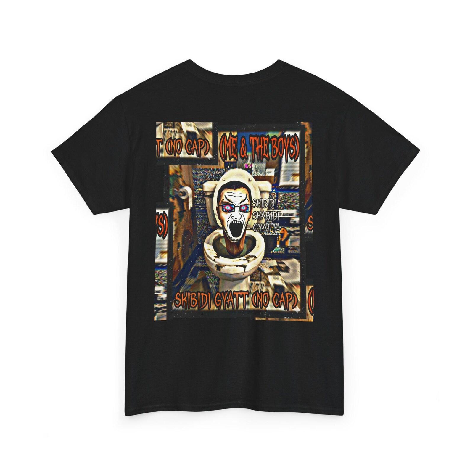 Skibidi Toilet Graphic Tee | Surreal Horror Art, Retro Poster Style L