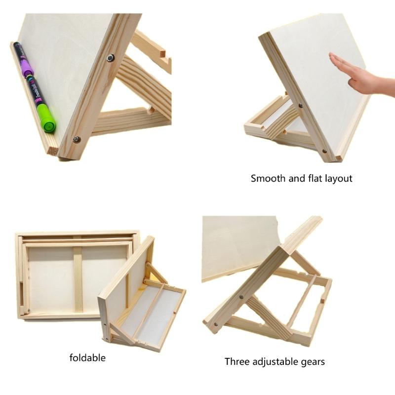 Portable Wood Tabletop Easel Angles Adjustable Drawing Easel Stand for Artist Beginner Sketching Watercolor Oil Painting