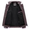 Leather Jacket Men's Slim Pu Leather Jacket Fashion Motorcycle Leather Jacket Plus Velvet Casual Thickened Men's Stand Collar Tough Guy Leather Jacket